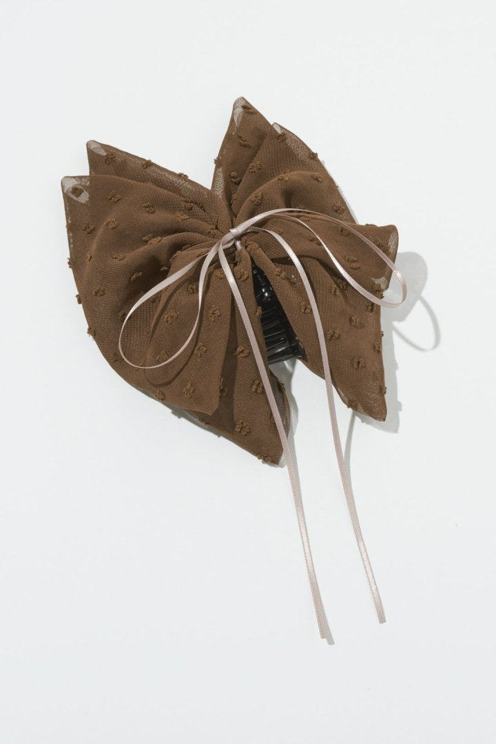 ボリューム シアー リボン バンス クリップ