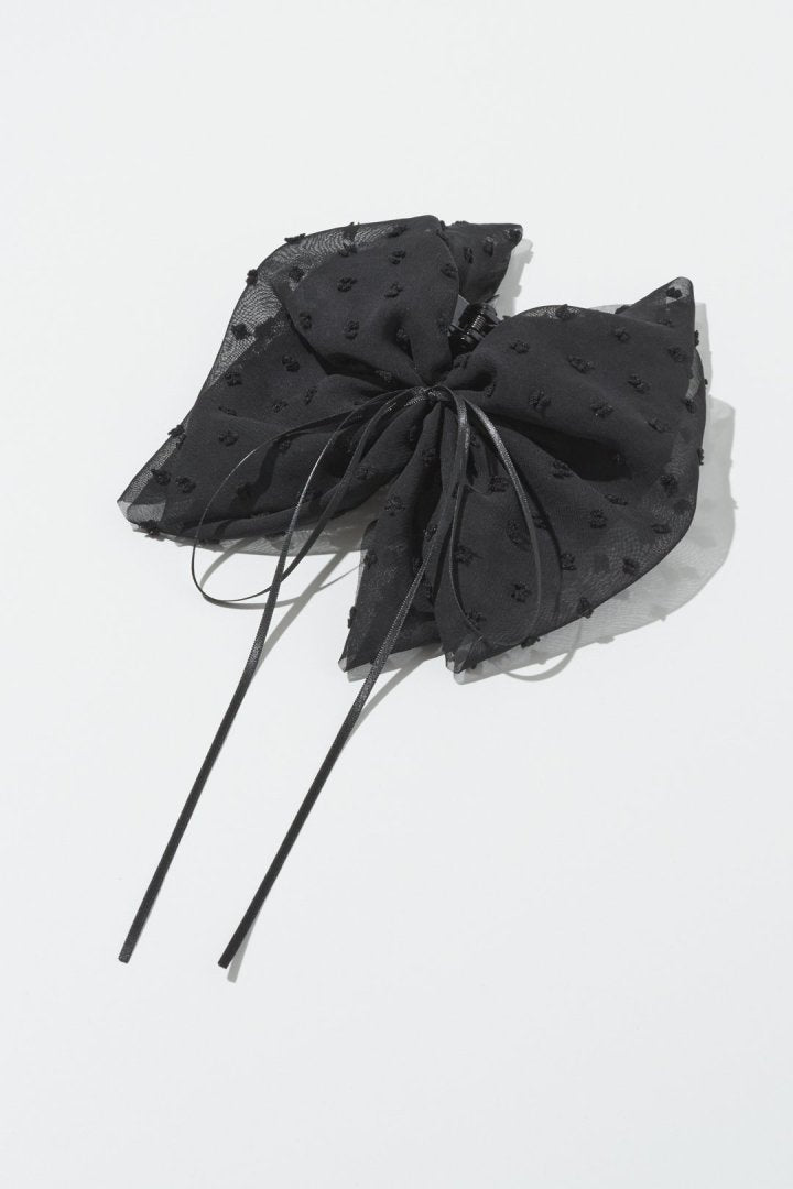 ボリューム シアー リボン バンス クリップ