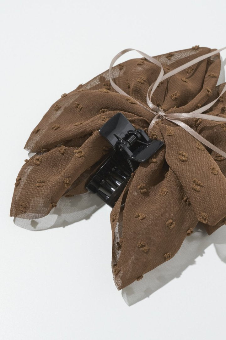 ボリューム シアー リボン バンス クリップ