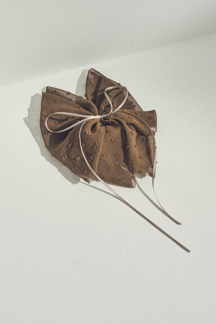 ボリューム シアー リボン バンス クリップ