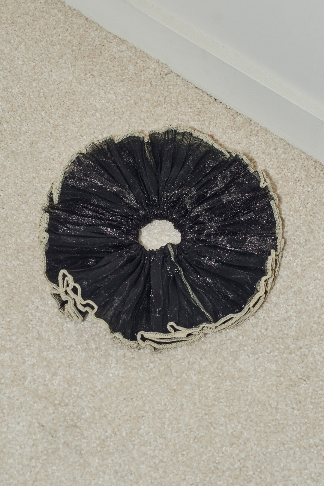 パイピング プリーツ ビッグ シュシュ