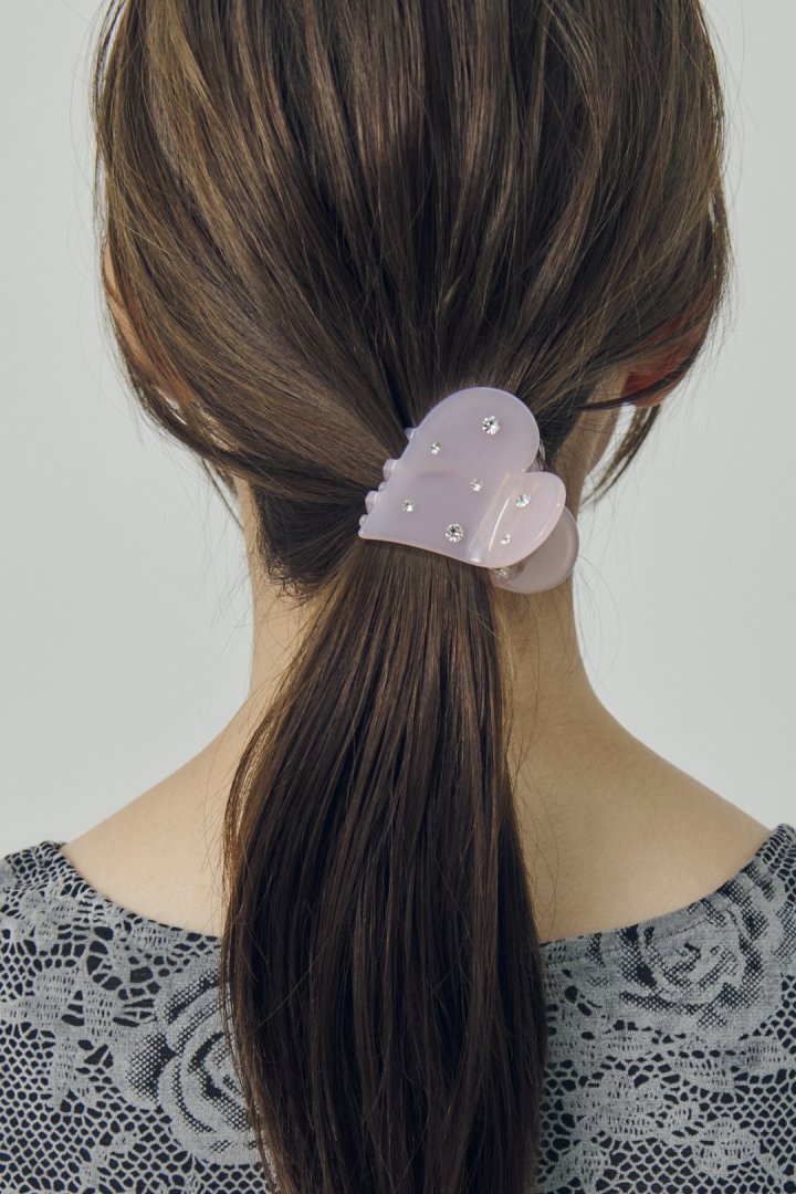 ハート ビジュー アセチ バンス クリップ