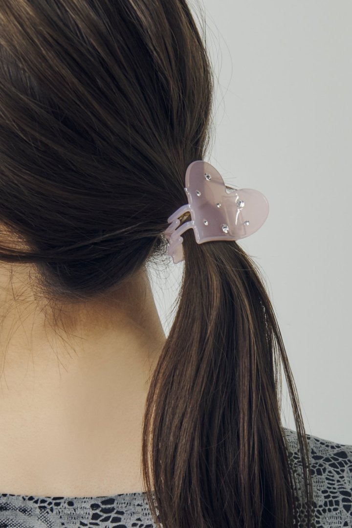 ハート ビジュー アセチ バンス クリップ