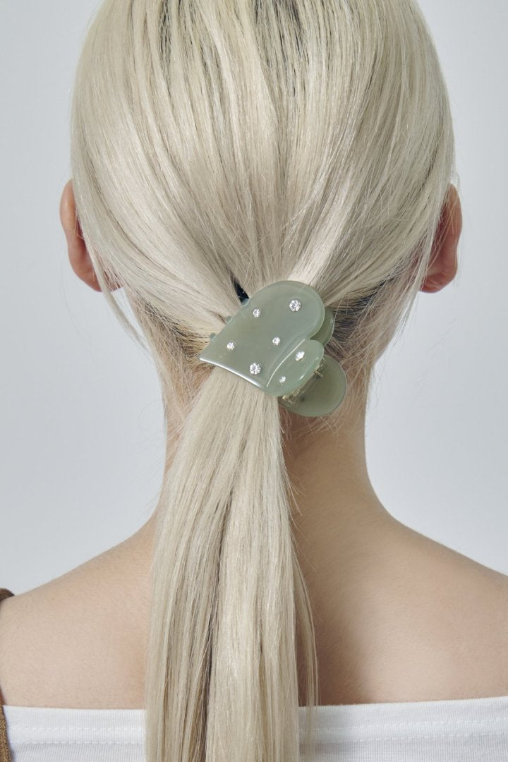 ハート ビジュー アセチ バンス クリップ