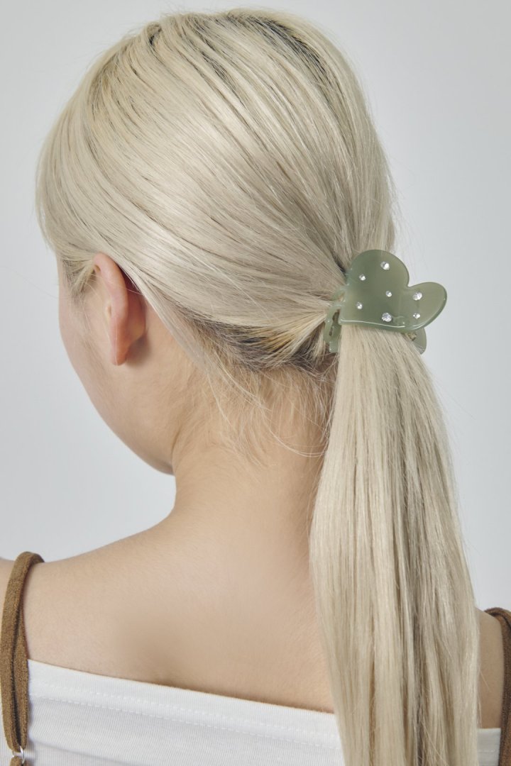 ハート ビジュー アセチ バンス クリップ