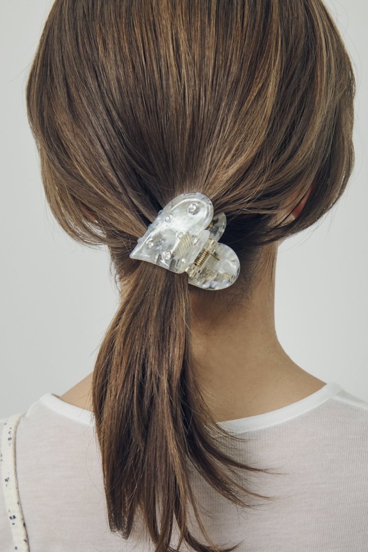 ハート ビジュー アセチ バンス クリップ