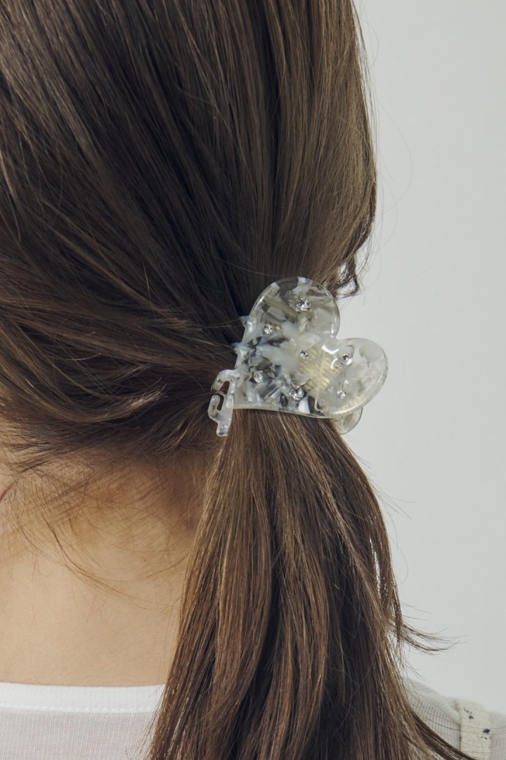 ハート ビジュー アセチ バンス クリップ