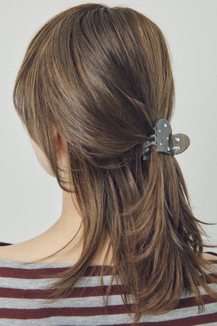 ハート ビジュー アセチ バンス クリップ