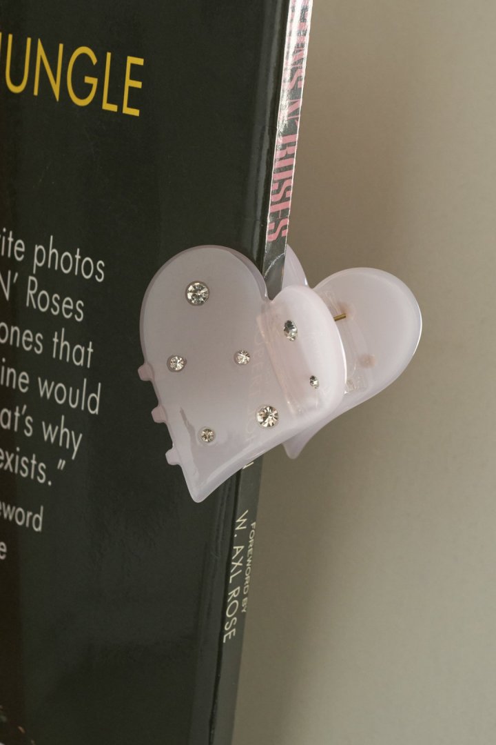 ハート ビジュー アセチ バンス クリップ