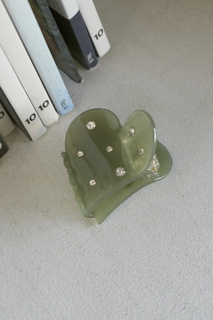 ハート ビジュー アセチ バンス クリップ