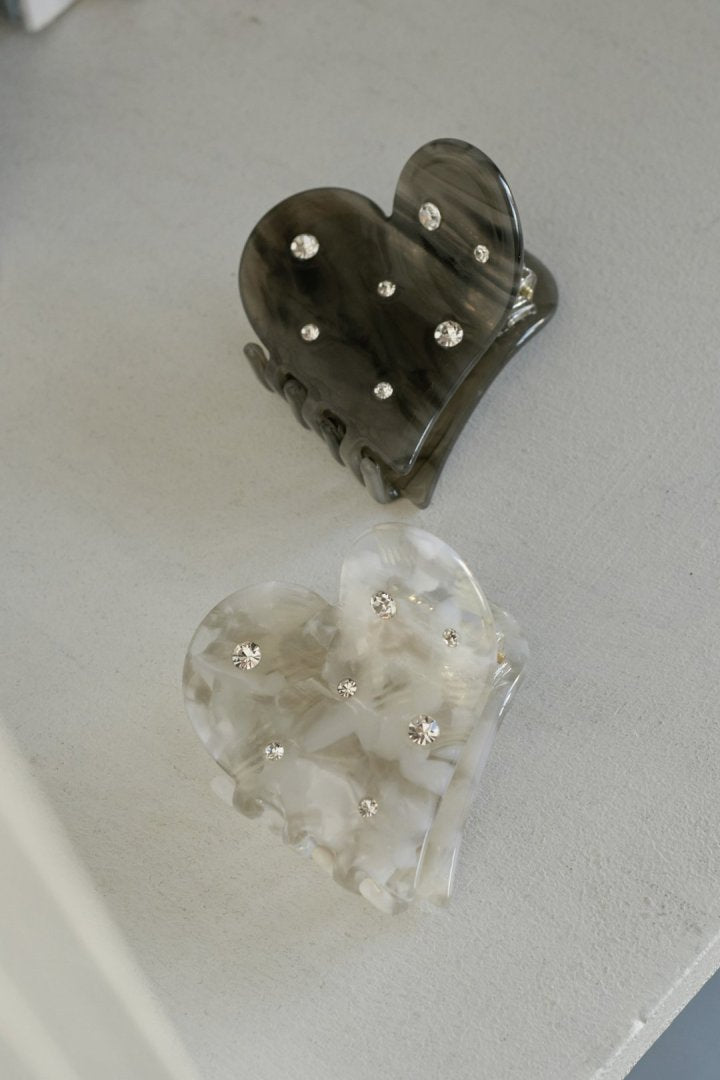 ハート ビジュー アセチ バンス クリップ