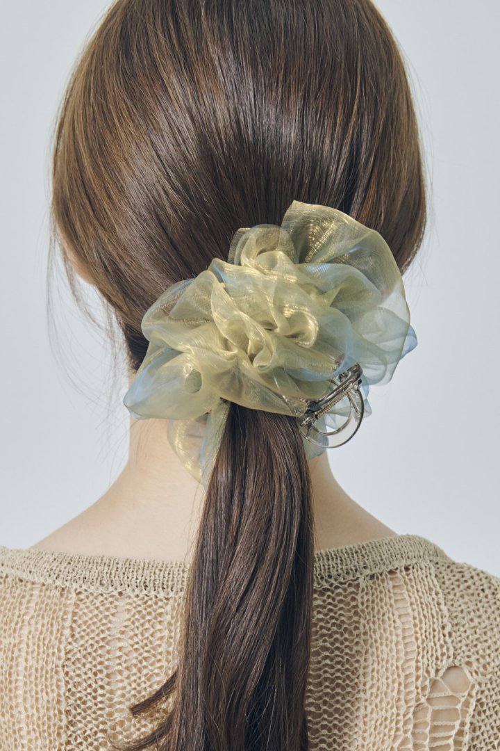 シアー フリル バンス クリップ