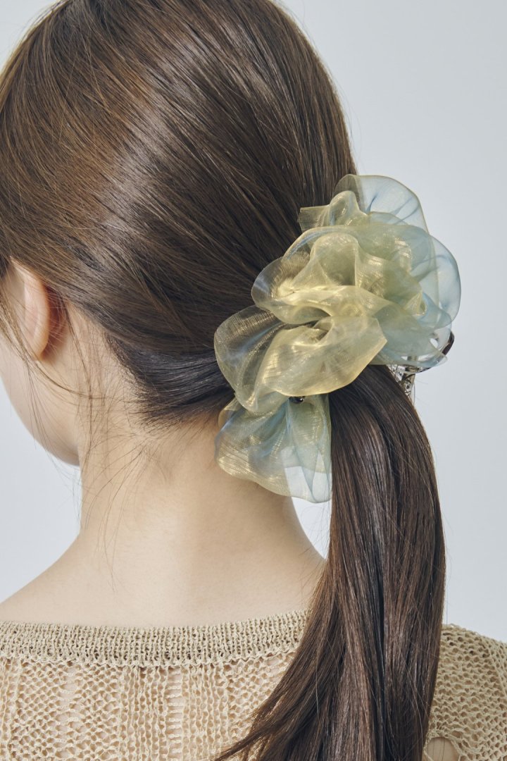 シアー フリル バンス クリップ