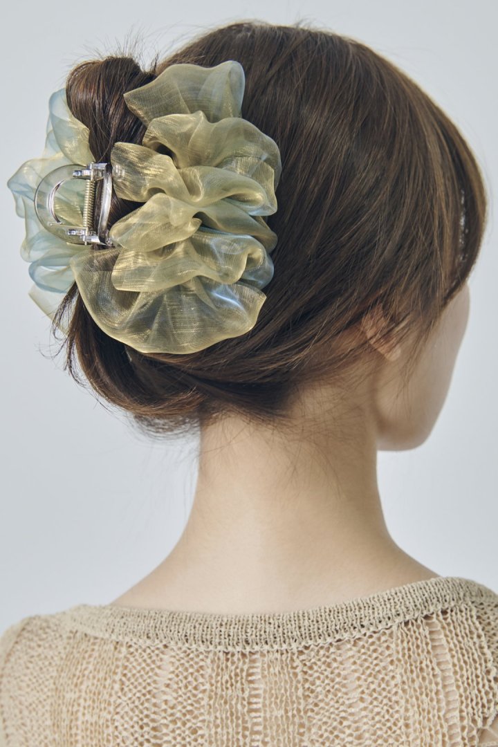 シアー フリル バンス クリップ