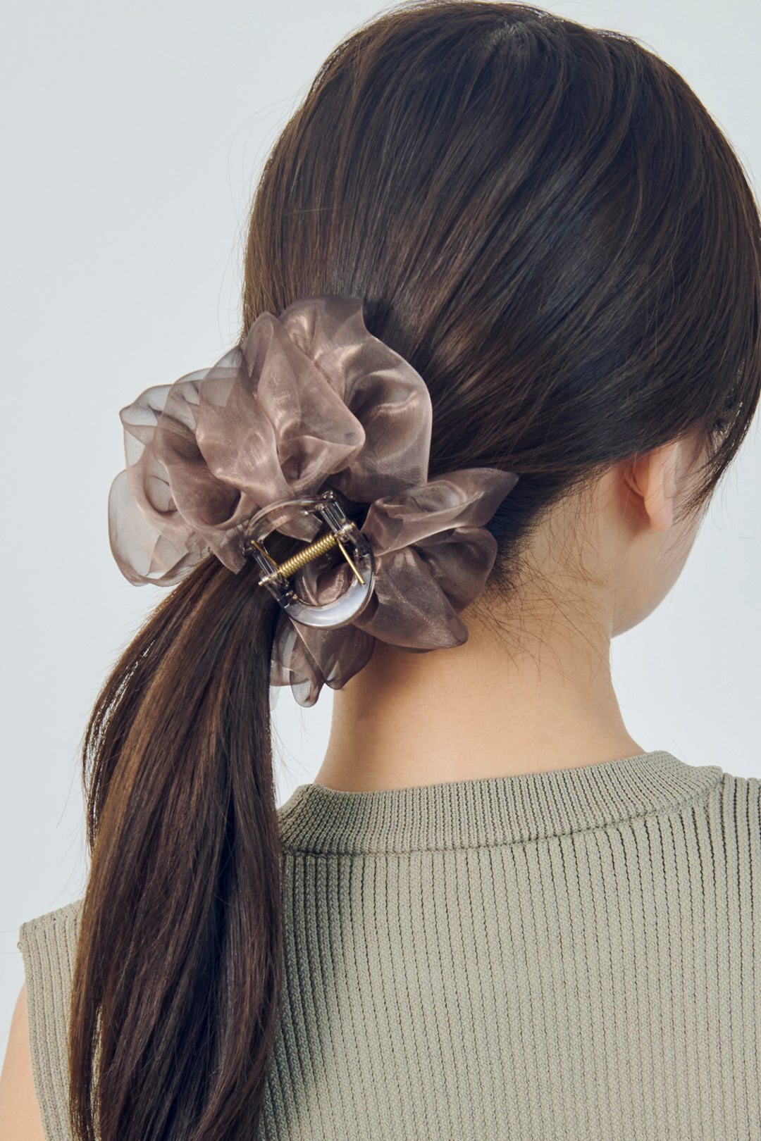 シアー フリル バンス クリップ