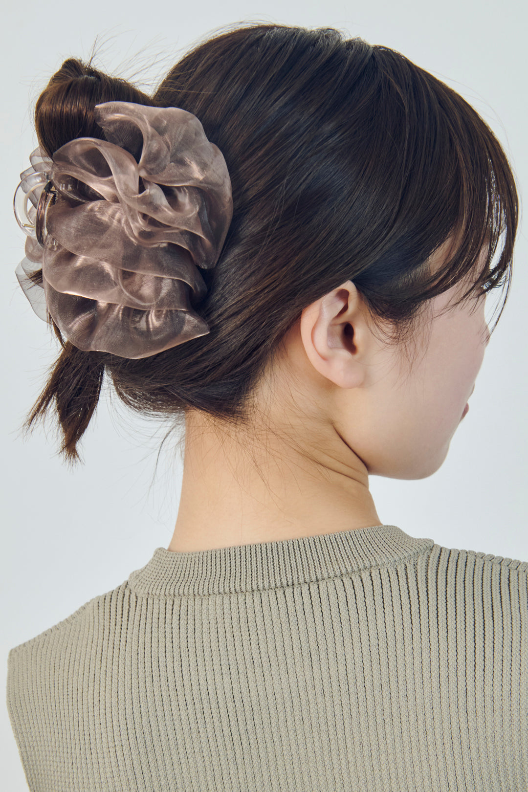 シアー フリル バンス クリップ