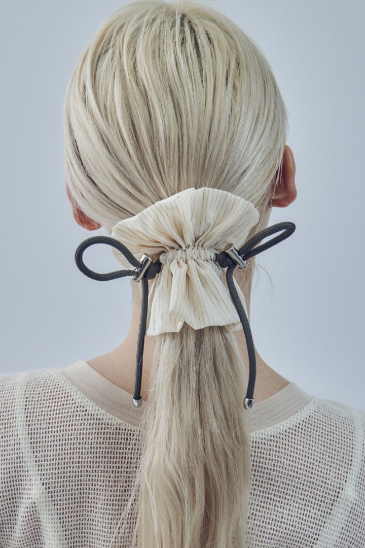 ドローストリング ストライプ シュシュ