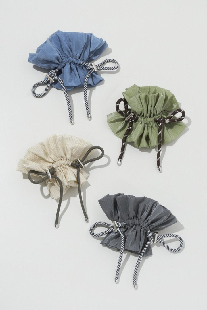 ドローストリング ストライプ シュシュ