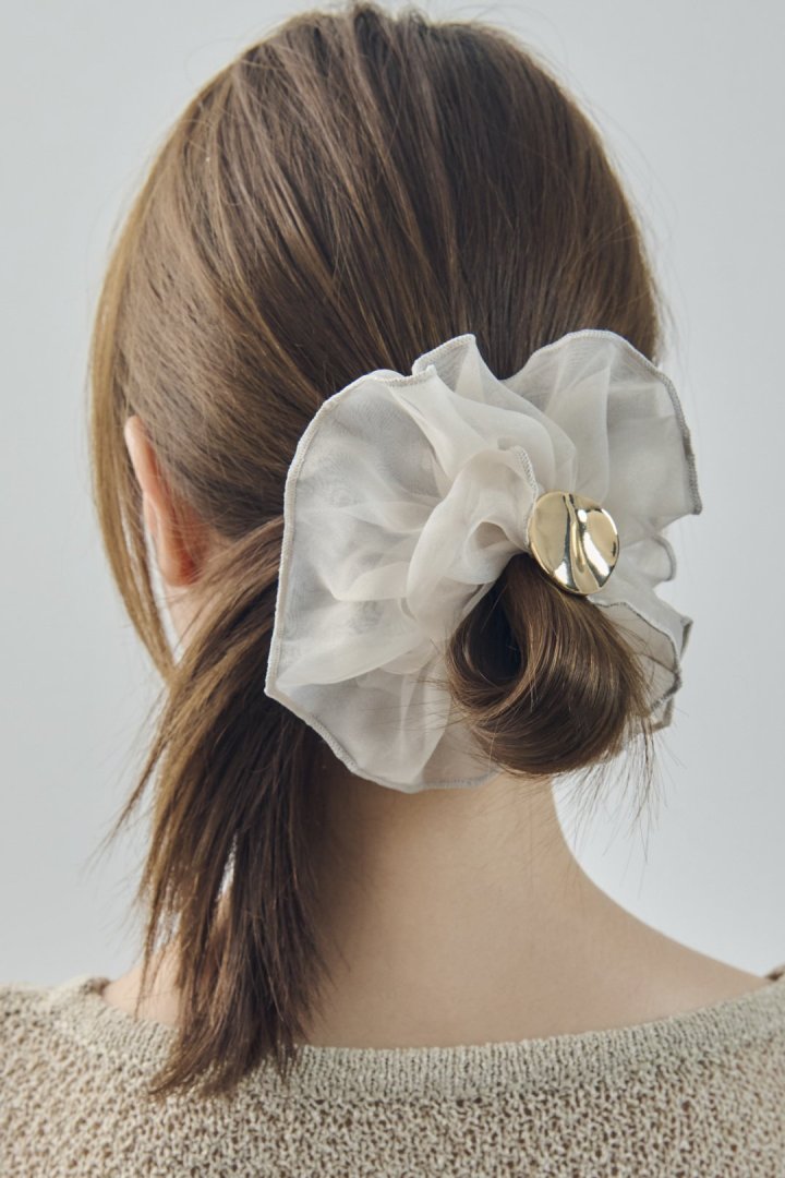 メタル プレート シアー ビッグ シュシュ