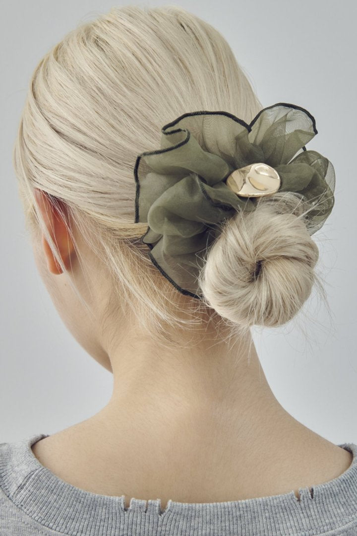 メタル プレート シアー ビッグ シュシュ