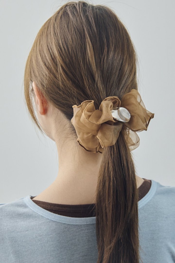 メタル プレート シアー ビッグ シュシュ