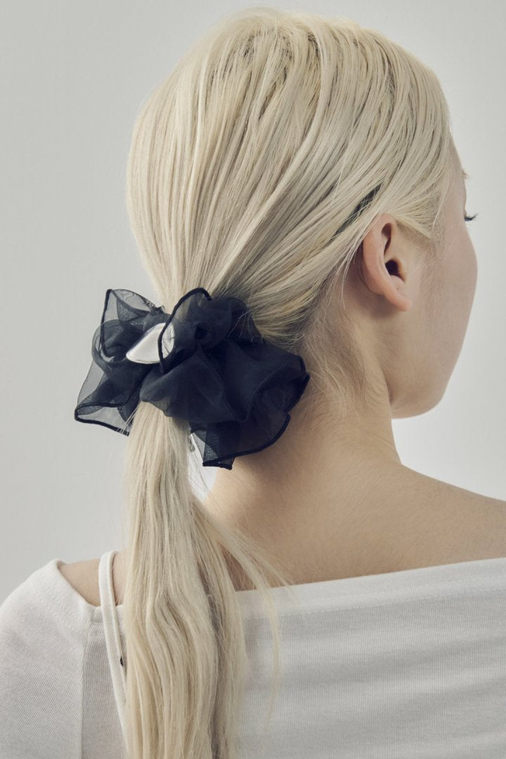 メタル プレート シアー ビッグ シュシュ