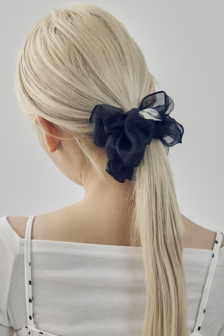 メタル プレート シアー ビッグ シュシュ