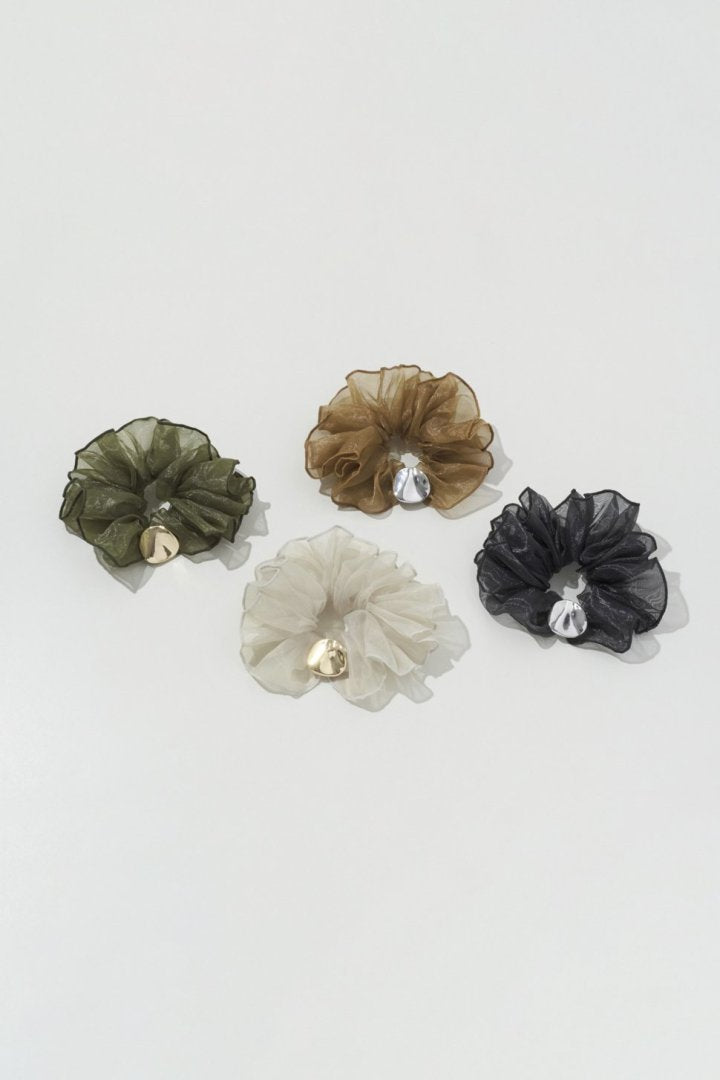 メタル プレート シアー ビッグ シュシュ