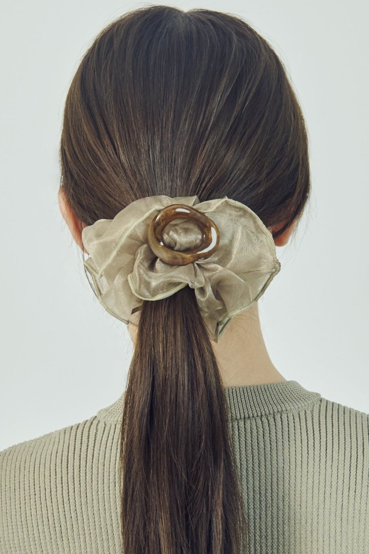 カラー オーバル シアー シュシュ