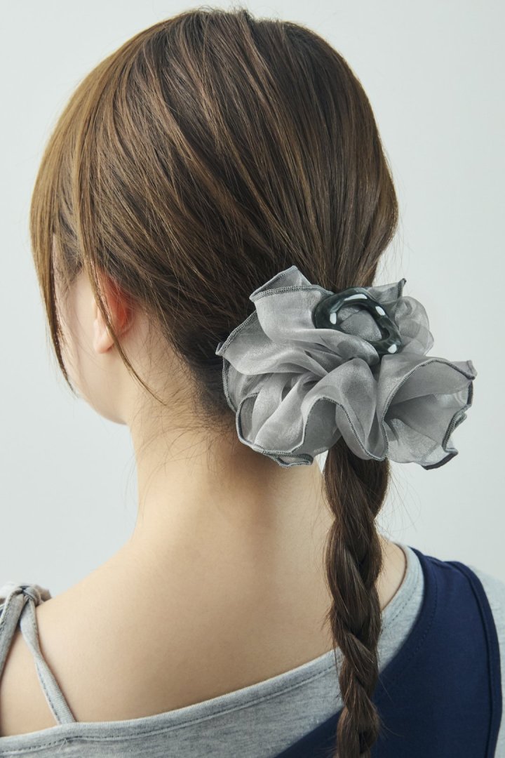 カラー オーバル シアー シュシュ