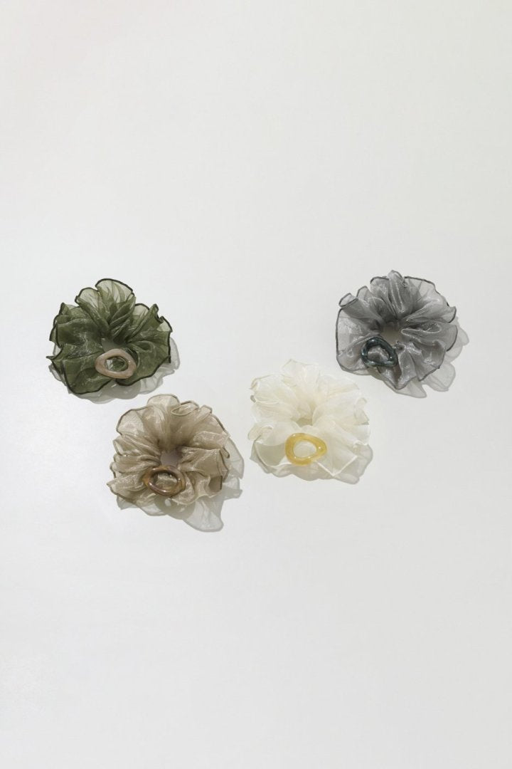 カラー オーバル シアー シュシュ