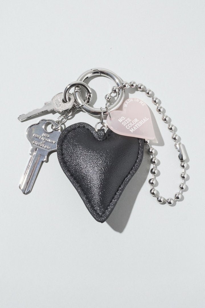 レザー タッチ ハート バッグ チャーム