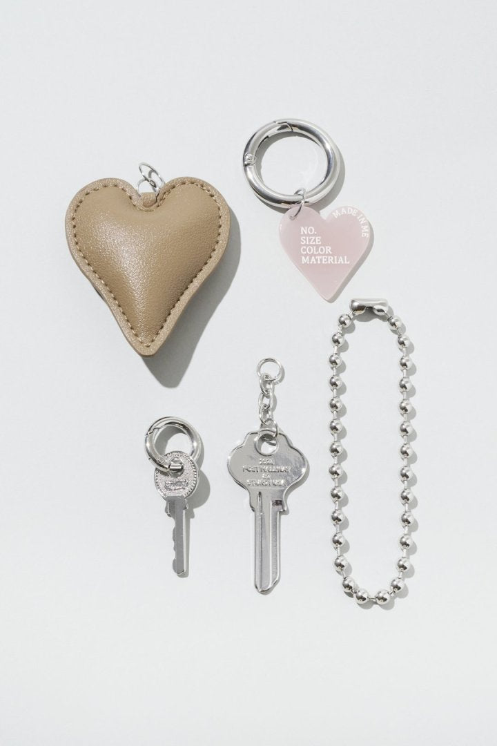 レザー タッチ ハート バッグ チャーム – GOLDY Onlinestore