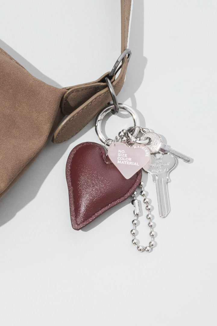 レザー タッチ ハート バッグ チャーム