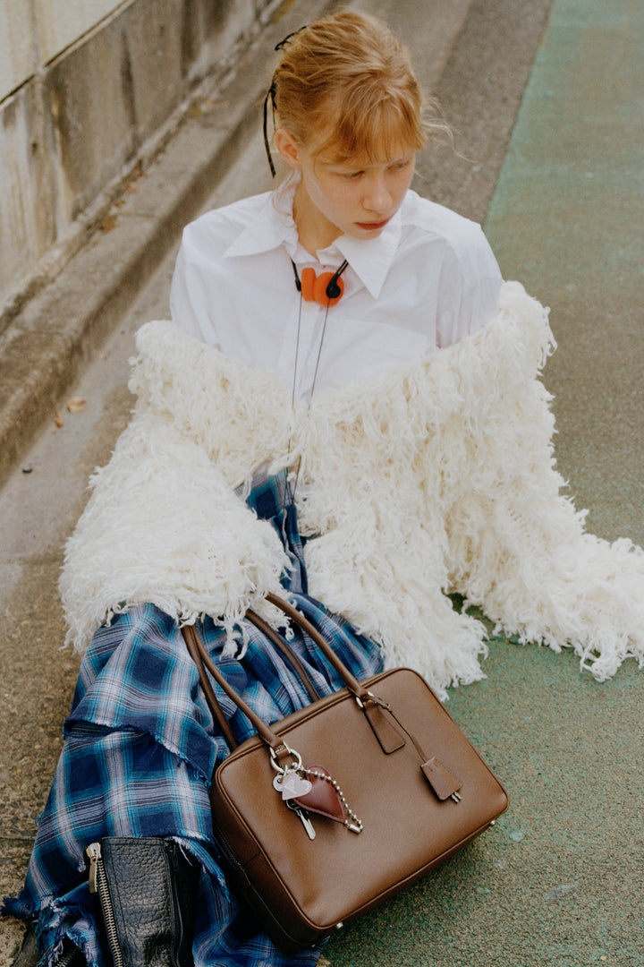 レザー タッチ ハート バッグ チャーム