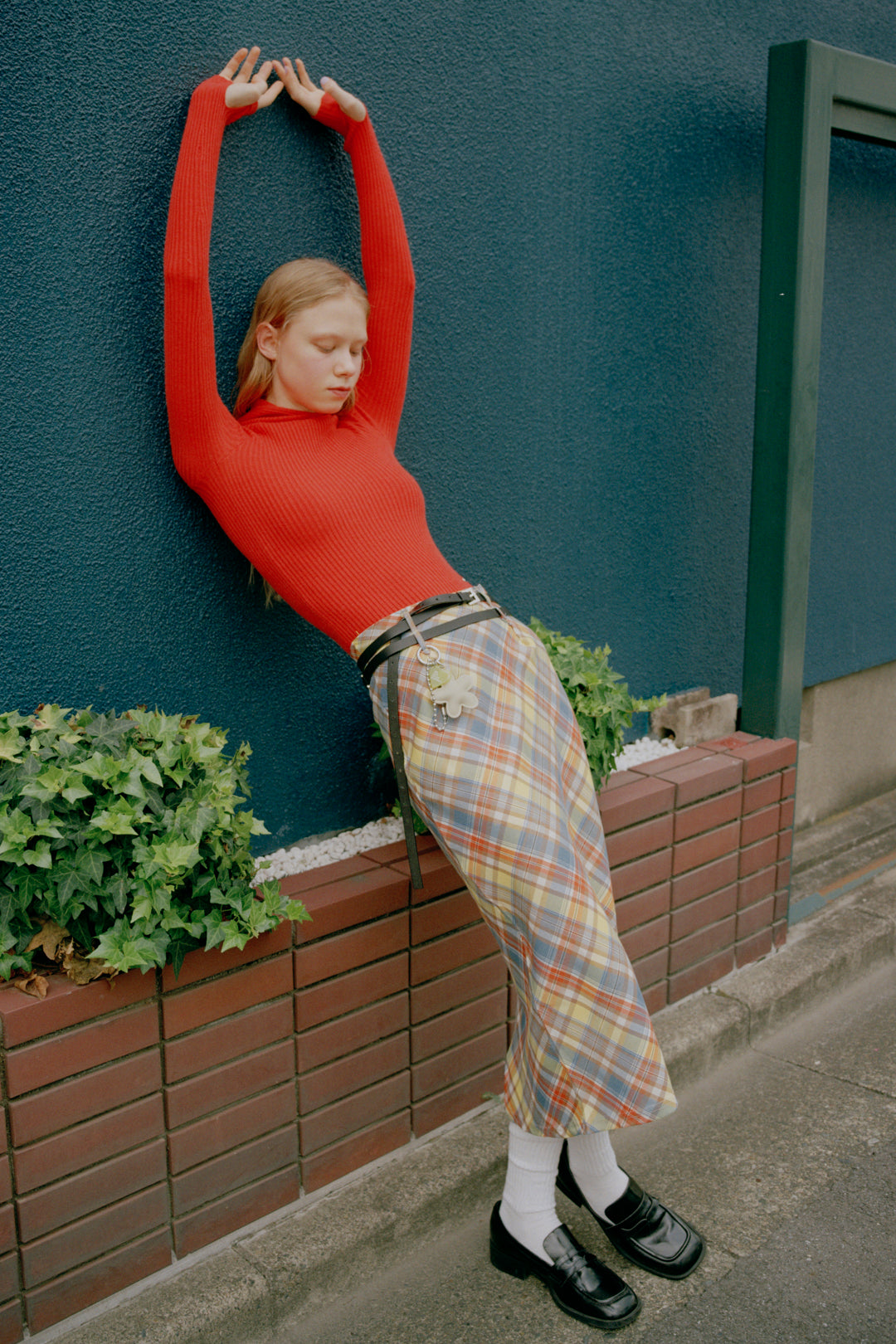 レザー タッチ フラワー バッグ チャーム