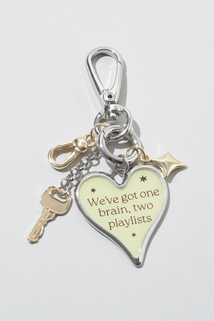 カラー ハート メッセージ バッグ チャーム