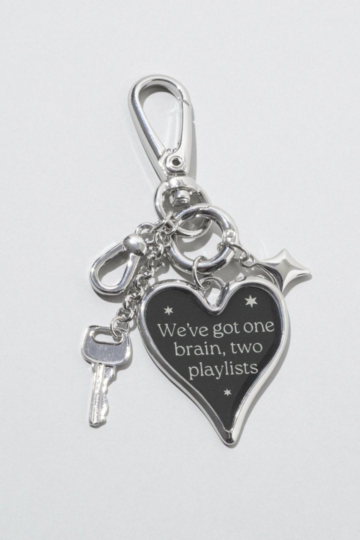 カラー ハート メッセージ バッグ チャーム