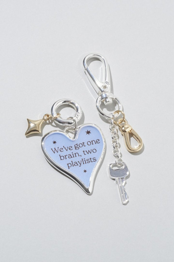 カラー ハート メッセージ バッグ チャーム