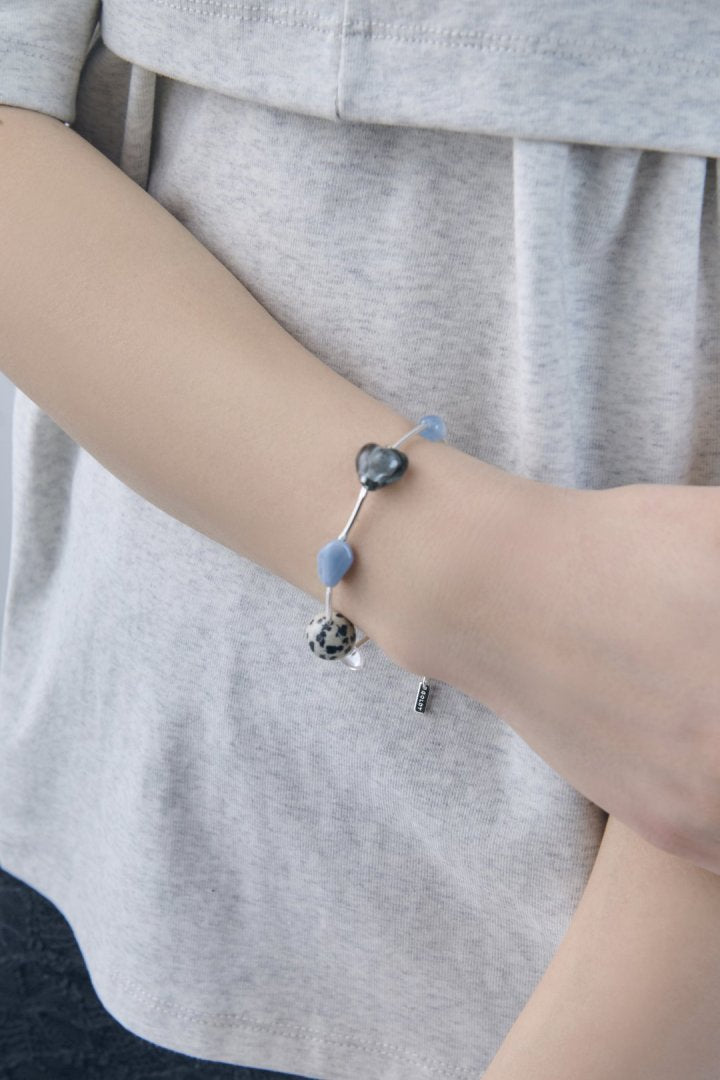 ダルメシアン × カラー ストーン アンクレット & ブレスレット