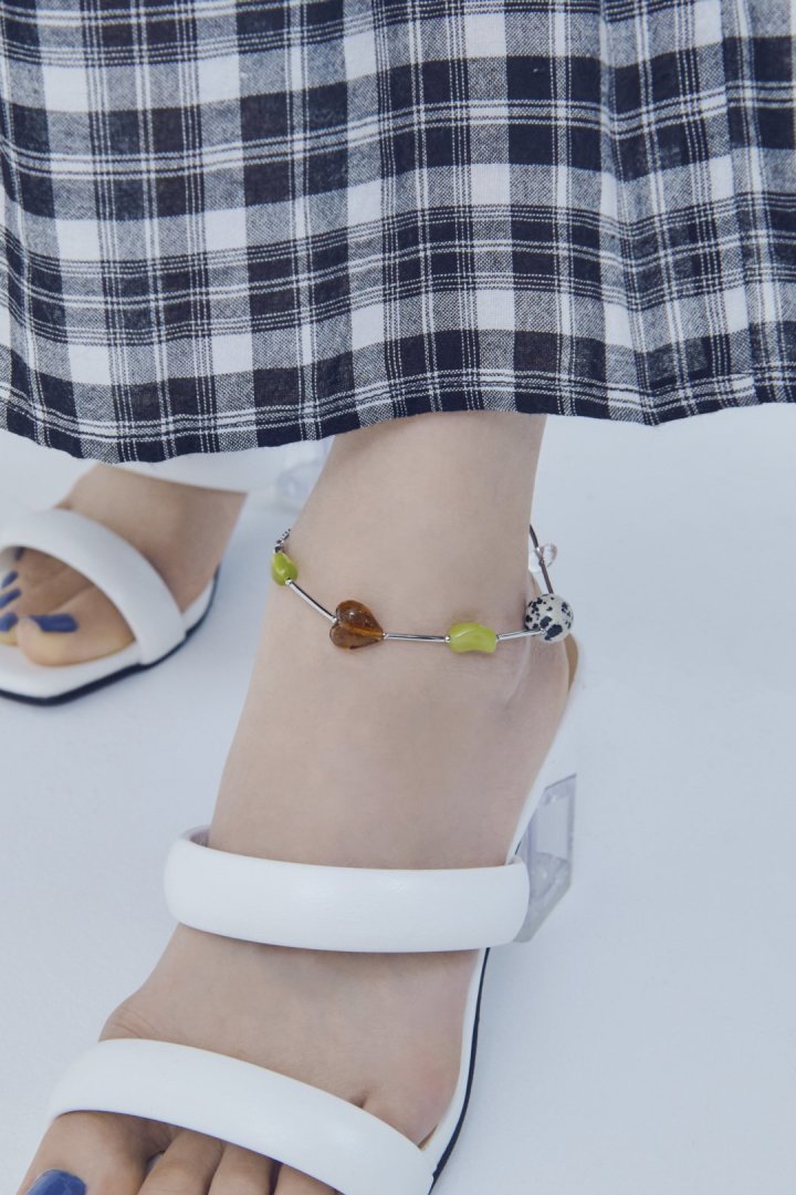 ダルメシアン × カラー ストーン アンクレット & ブレスレット