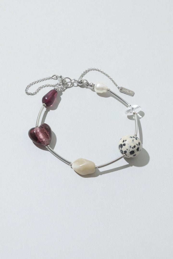 ダルメシアン × カラー ストーン アンクレット & ブレスレット