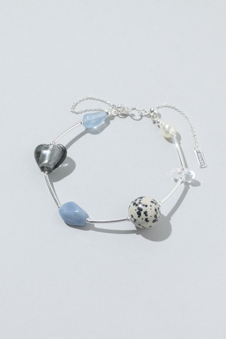 ダルメシアン × カラー ストーン アンクレット & ブレスレット