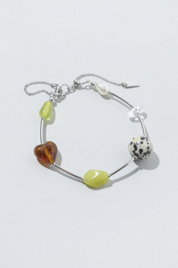 ダルメシアン × カラー ストーン アンクレット & ブレスレット