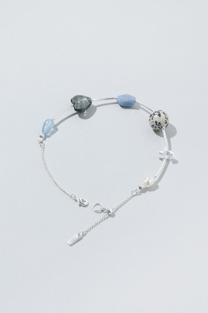 ダルメシアン × カラー ストーン アンクレット & ブレスレット