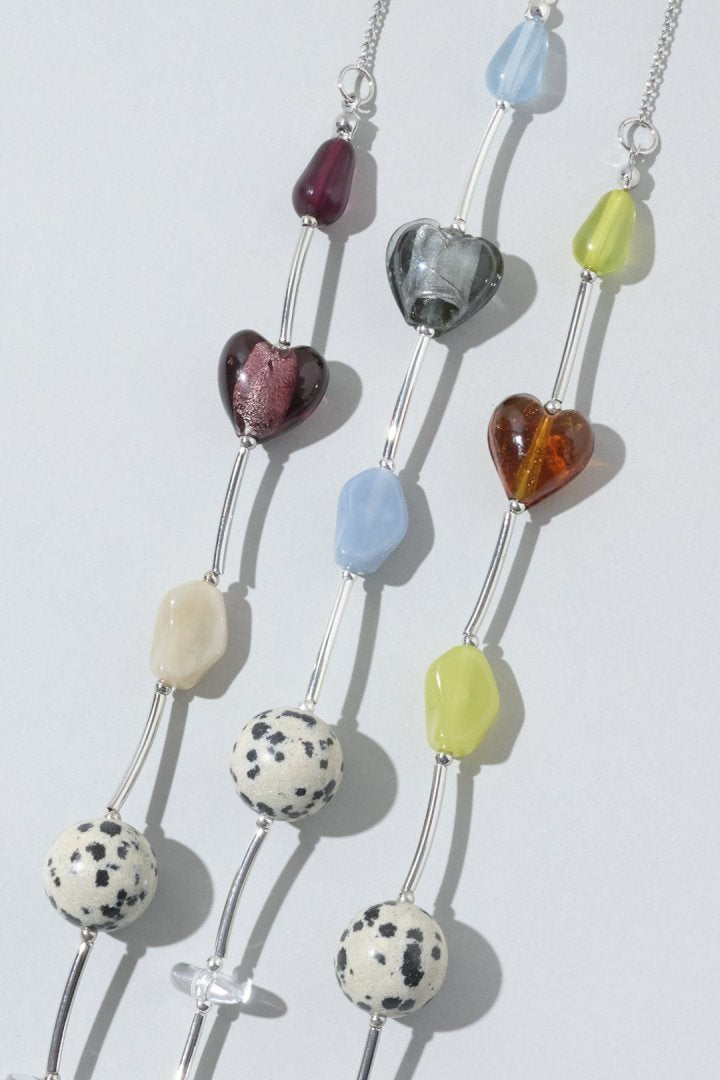 ダルメシアン × カラー ストーン アンクレット & ブレスレット