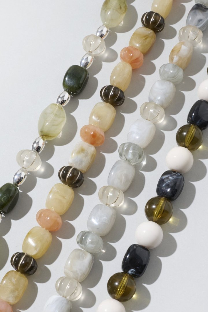 ミックス カラー ビーズ アンクレット