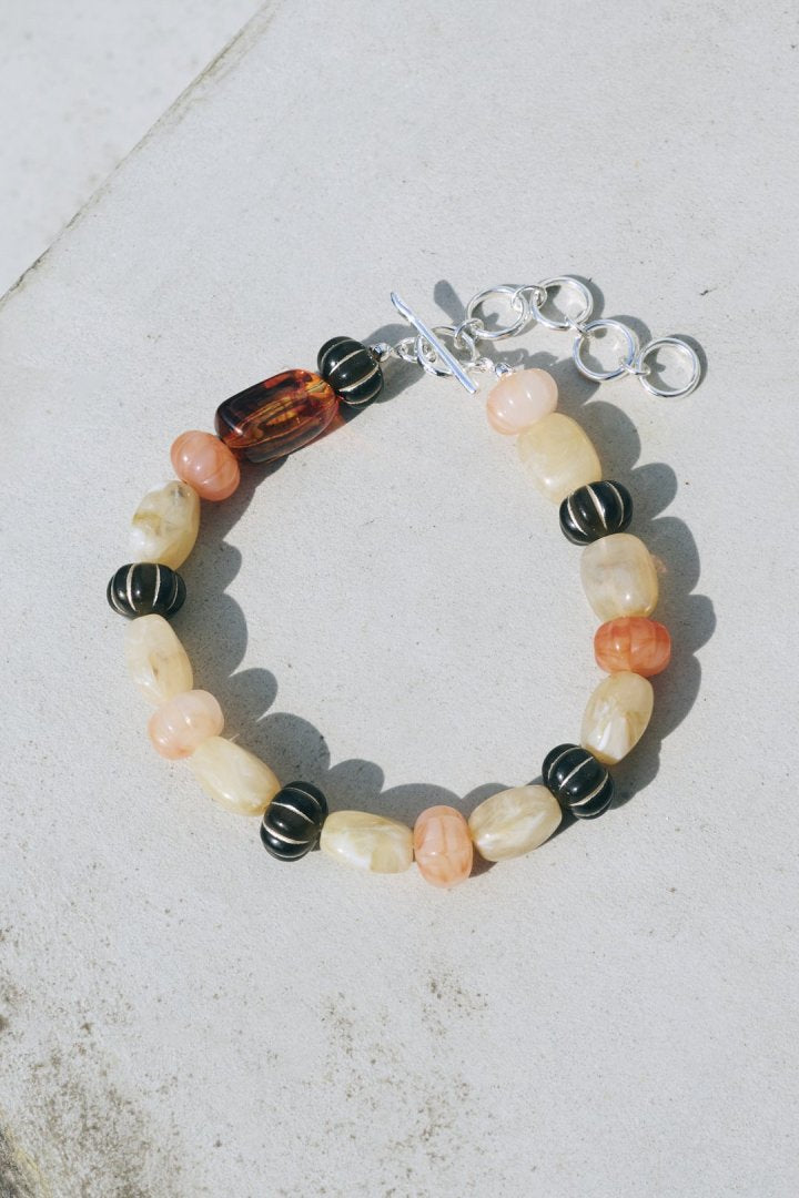 ミックス カラー ビーズ アンクレット