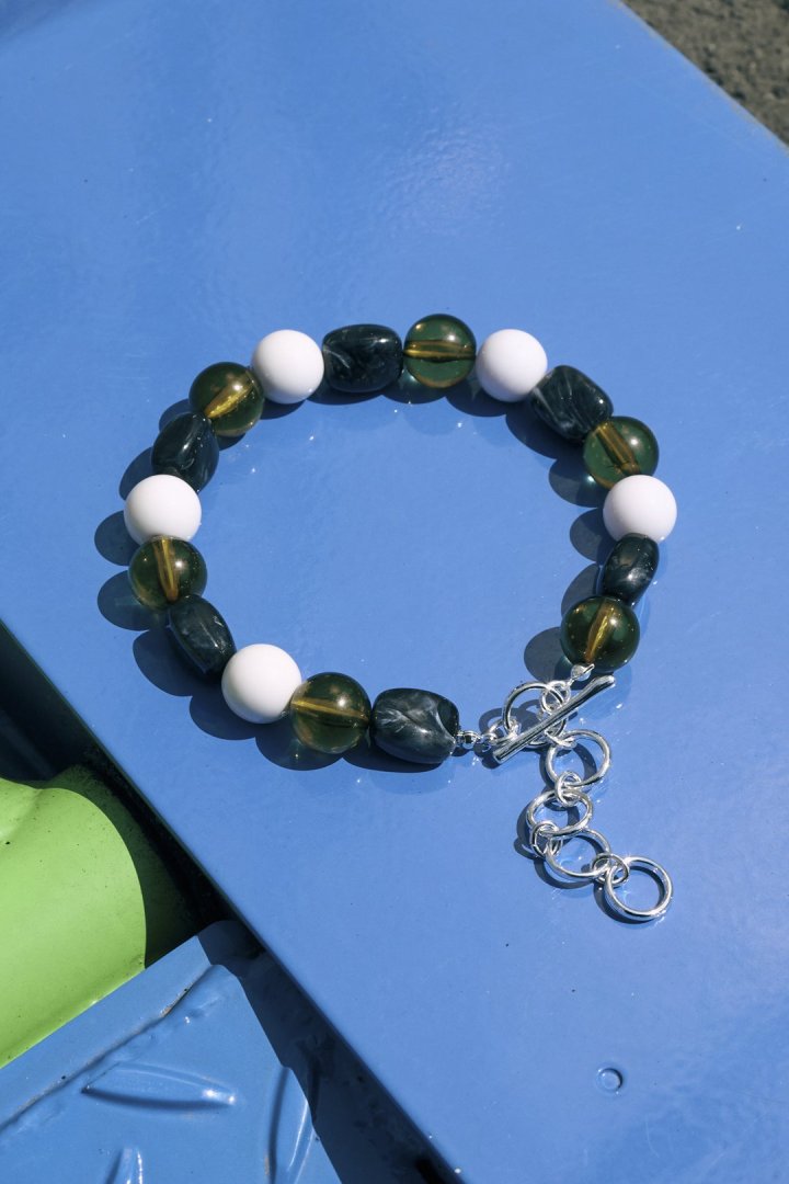 ミックス カラー ビーズ アンクレット