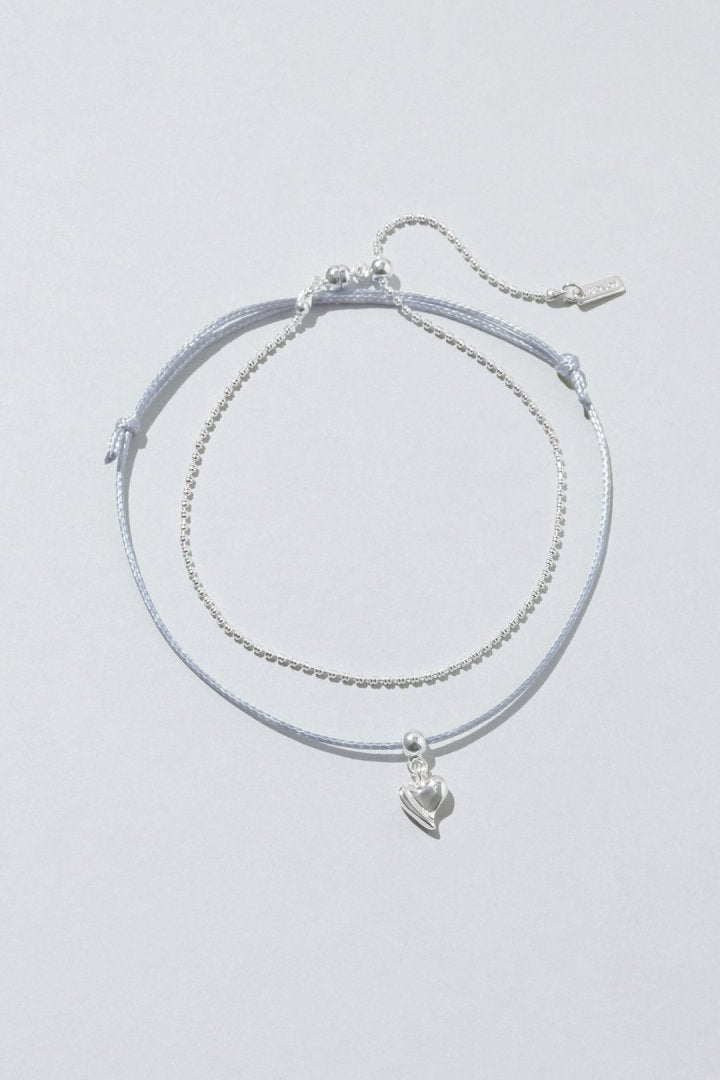 カラー コード × チェーン レイヤード アンクレット